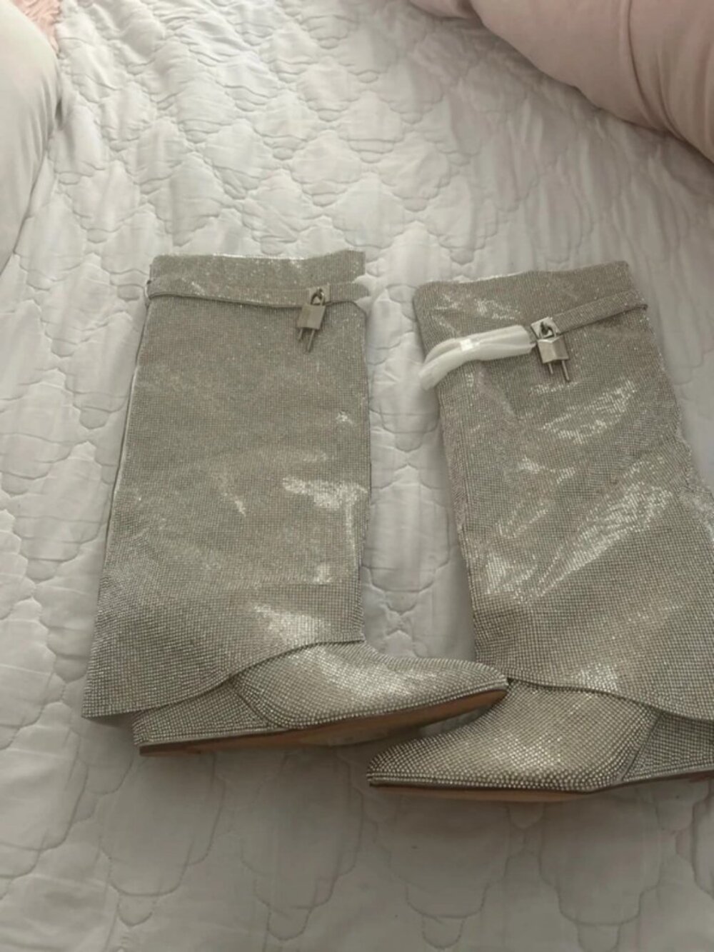 Silver Rhinestone Boots - Picture 2 of 5